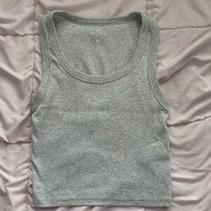 Hollister Light Gray Ribbed Tank